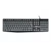 Vadu USB tastatūra IBOX Eris IKC2010G — pilna izmēra 105 taustiņi, USB, pelēka/melna, ūdensizturīga, 1,8 m kabelis