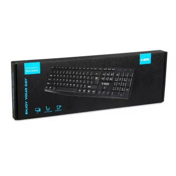 Vadu USB tastatūra IBOX Eris IKC2010B — pilnizmēra 105 taustiņu, USB, ūdensizturīga, melna