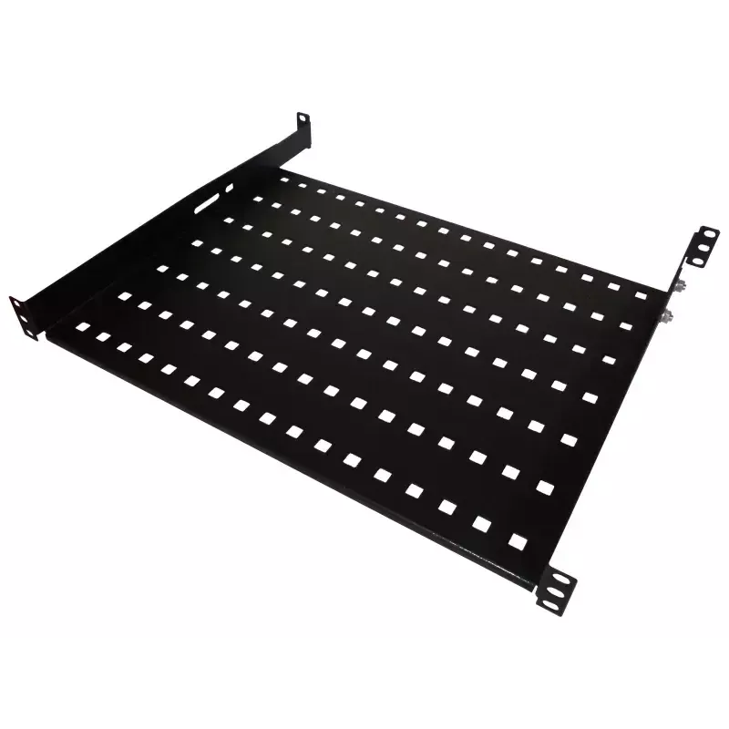 Rack shelf Alantec SA-P-19-1U-550-4-C-02 Melns Steel 19 inch 550 mm