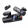 Dashcam VANTRUE N4 PRO 3 kanālu auto videoreģistrators, galvenā 3840×2160, 165° priekšējā, 160° salona, GPS, Wi‑Fi, IPS displejs, MicroSD līdz 512GB