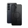 Crong Hybrid Matte Magnetic korpusiņš Samsung Galaxy S25 — TPU+PC, magnētiskie gredzeni, melns