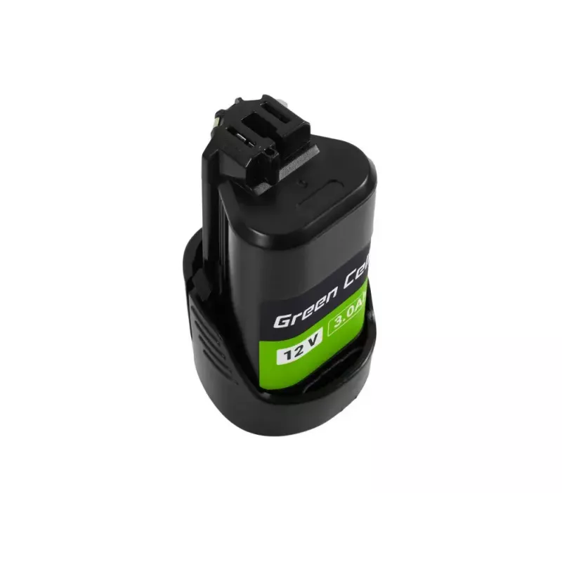 Bezvada instrumenta akumulators zaļa Cell PTBO12V3 — Li‑Ion 3 Ah, izmēri 5,1×4,7×8,6 cm