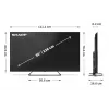 Sharp 50HP6265E TV 127 cm (50 collas) 4K Ultra HD viedais televizors Wi-Fi melns