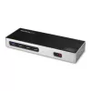 StarTech.com USB-C un USB-A dokstacija - divu monitoru 4K 60Hz dokstacija DisplayPort + HDMI - hibrīda USB 3.0 dokstacija USB-C vai USB-A klēpjdatoriem - 6x USB Type-A, GbE - USB 3.1 Gen 1 - Mac/Windows