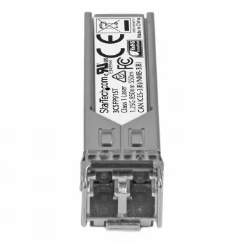 StarTech.com Gigabit Fiber 1000Base-SX SFP raiduztvērēja modulis - HP 3CSFP91 saderīgs - MM LC - 550m~HPE 3CSFP91 saderīgs SFP modulis - 1000BASE-SX - 1GbE daudzmodu optiskais raiduztvērējs - 1GE Gigabit Ethernet SFP - LC 550m - 850nm - DDM HPE 3812, 3824, 3848