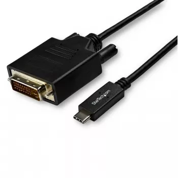 StarTech.com 3 m USB-C uz DVI kabelis - 1080p (Single Link) USB Type-C (DP Alt Mode HBR2) uz DVI-Digitālo video adaptera kabelis - Darbojas ar Thunderbolt 3 - Klēpjdatoru uz DVI monitoru/displeju