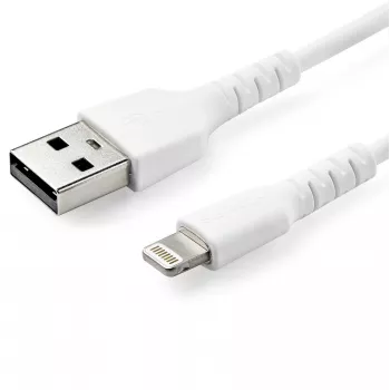 StarTech.com 3 pēdu (1 m) izturīgs balts USB-A uz Lightning kabelis – lieljaudas pastiprināts aramīda šķiedras USB A tipa uz Lightning lādētāja/sinhronizācijas strāvas vads – Apple MFi sertificēts iPad/iPhone 12