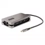 StarTech.com USB-C vairāku pieslēgvietu adapteris, 4K 60Hz HDMI 2.0b, HDR, USB 3.2 Gen 2 10Gbps centrmezgls (2xUSB-C, 1xUSB-A), 100W PD caurlaides uzlāde, mini ceļojumu dokstacija, 12 inch/30cm kabelis, klēpjdatora dokstacija