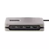 StarTech.com USB-C vairāku pieslēgvietu adapteris, 4K 60Hz HDMI 2.0b, HDR, USB 3.2 Gen 2 10Gbps centrmezgls (2xUSB-C, 1xUSB-A), 100W PD caurlaides uzlāde, mini ceļojumu dokstacija, 12 inch/30cm kabelis, klēpjdatora dokstacija