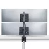 StarTech.com galda stiprinājums 2 vertikāli sakrautiem monitoriem, divi 49 collu, kopējais svars 32 kg, C-skava, ātrās atbrīvošanas VESA sistēma, platekrāna 16:9/ultraplatekrāna 32:9, TAA