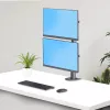 StarTech.com galda stiprinājums 2 vertikāli sakrautiem monitoriem, divi 49 collu, kopējais svars 32 kg, C-skava, ātrās atbrīvošanas VESA sistēma, platekrāna 16:9/ultraplatekrāna 32:9, TAA