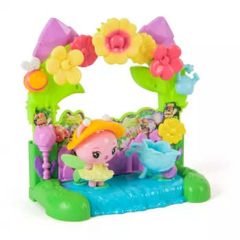 Gabby's Dollhouse: Filma, Karalienes Kitijas Fejas dārza balkons, ar rotaļu figūriņu un leļļu mājas piederumiem, bērnu rotaļlietas meitenēm un zēniem no 3 gadu vecuma
