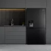 Hisense RS818N4TFC sāniski novietota saldētava Ledusskapis Brīvi stāvošs 632 L Melns, Nerūsējošais tērauds
