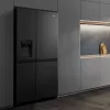 Hisense RS818N4TFC sāniski novietota saldētava Ledusskapis Brīvi stāvošs 632 L Melns, Nerūsējošais tērauds