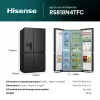 Hisense RS818N4TFC sāniski novietota saldētava Ledusskapis Brīvi stāvošs 632 L Melns, Nerūsējošais tērauds