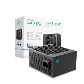 Barošanas bloks DeepCool PS850G 850 W ATX 20+4 pin, FDB ventilators 92 mm, melns
