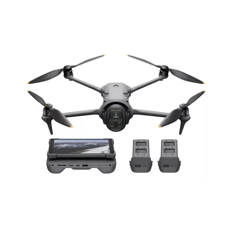 Drone DJI Mavic 4 Pro kvadrokopters — 100 MP kamera, 12288×8192 pikseļi, 6654 mAh baterija, 41000 m diapazons, 27 m/s, 1,063 kg, pelēks