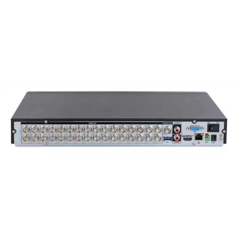 Dahua 32 kanālu Penta-brid 5MP/1080P 1U DVR XVR5232AN-I3/T, 2×SATA, WizSense, melns