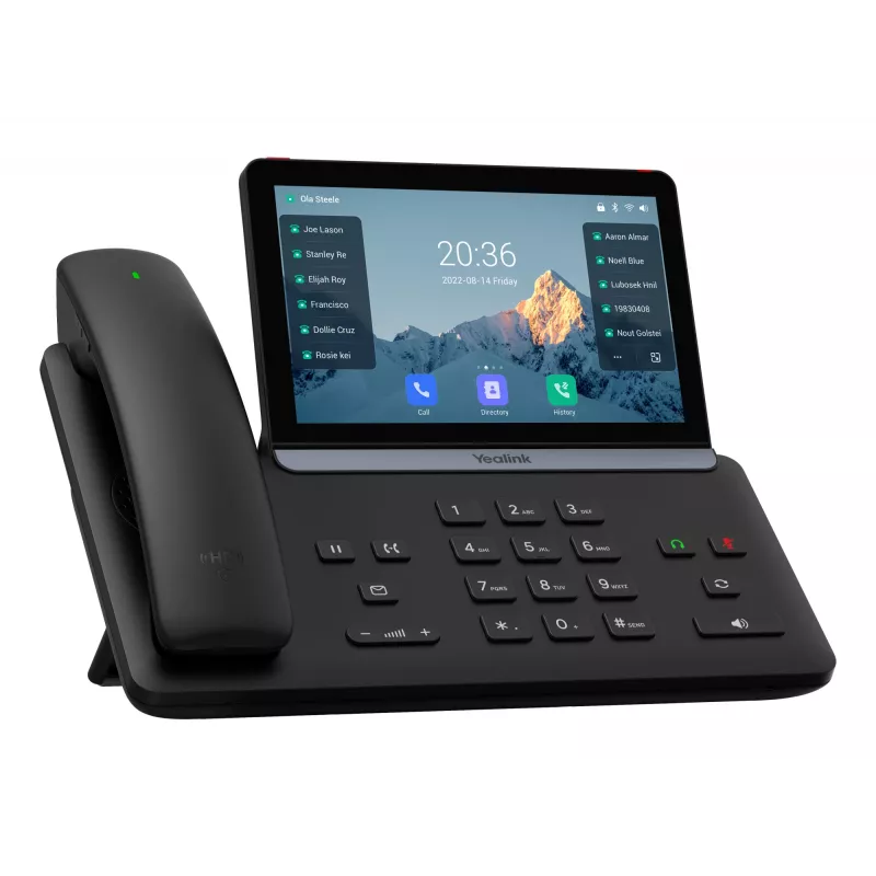 IP tālrunis Yealink Yealink-SIP-T88W Pro — Android, 7 collu (1024×600) LCD, vadu un bezvadu klausule, Bluetooth, PoE, melns