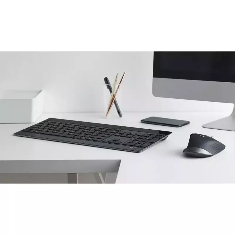 Klaviatūra Pele Rapoo 9900m Office QWERTZ melna