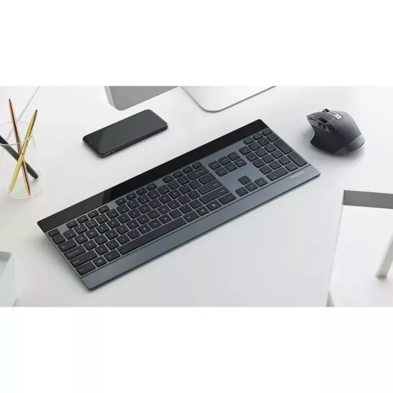 Klaviatūra Pele Rapoo 9900m Office QWERTZ melna