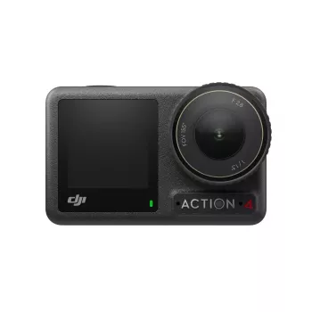 DJI Osmo Action 4 darbības kamera — 4K Ultra HD, CMOS sensors, 155° redzeslauks, MicroSD līdz 512 GB, ūdensnecaurlaidīga līdz 18 m, 145 g