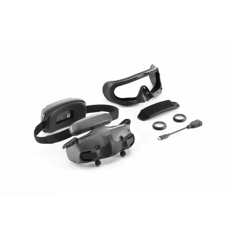 Īpaša galvas displeja iekārta DJI Goggles 3 Micro-OLED 1920x1080, regulējams starpzīlīšu attālums, 0,47 kg, pelēks/melns