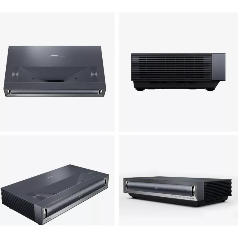 Hisense PX3 projekcijas televizors īpaši īsa attāluma projektors 2800 ANSI lūmenu UHD 4K (3840x2160) Melns, tumši pelēks