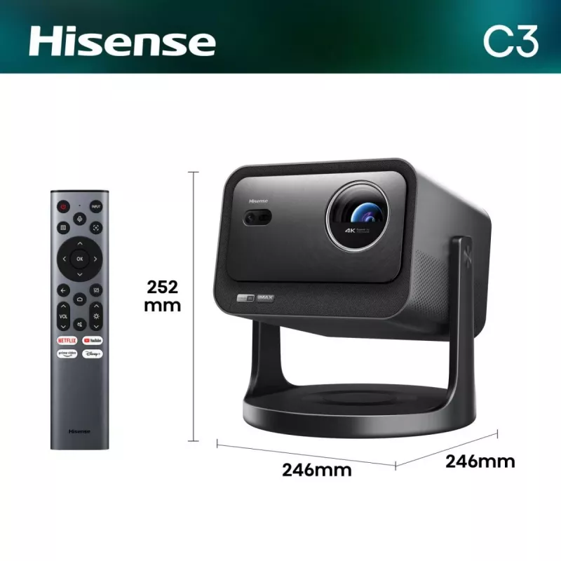 Projektors HISENSE C3 4K Trichroma lāzera starotājs 2500 ANSI lūmenu, modelis 20017736