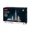 3D Puzzle CubicFun City Line Dubai LED, 182 gab., 532×48 mm, vecums 10+