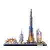 3D Puzzle CubicFun City Line Dubai LED, 182 gab., 532×48 mm, vecums 10+