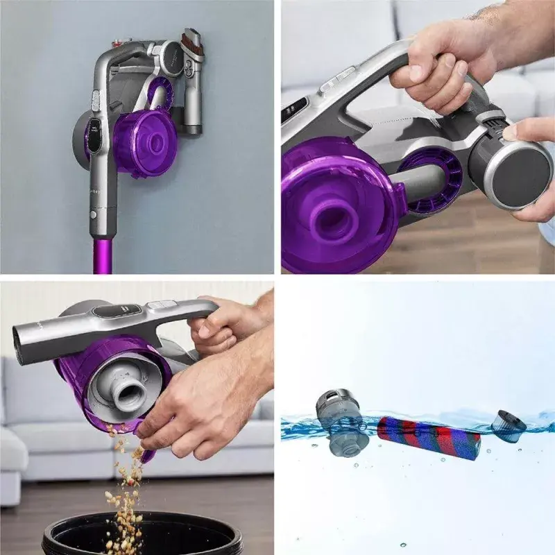 Stick vacuum Jimmy JV85 Pro 2-in-1 bezvada, 600 W motors, 25 000 Pa sūkšanas jauda, HEPA filtrācija, bez maisiņa