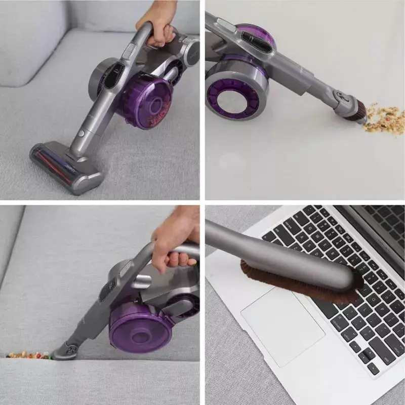 Stick vacuum Jimmy JV85 Pro 2-in-1 bezvada, 600 W motors, 25 000 Pa sūkšanas jauda, HEPA filtrācija, bez maisiņa