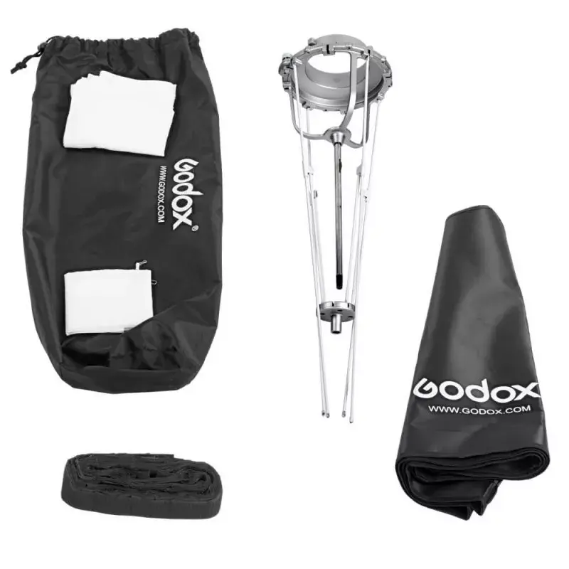 Softbox Godox SB-GUE120 Melns 120 cm Neilons ar difuzoriem un režģi