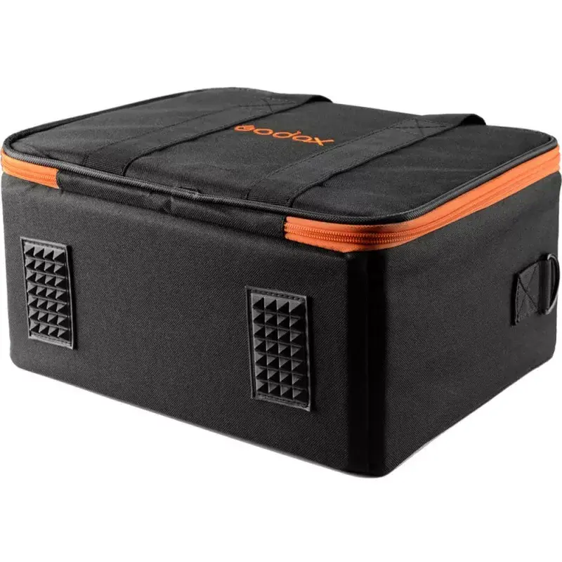 Kameras korpusa futrālis Godox CB-12 AD600Pro, flanele/neilons, melns un oranžs, ar plecu siksnu