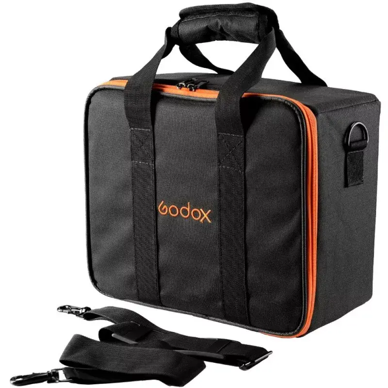 Kameras korpusa futrālis Godox CB-12 AD600Pro, flanele/neilons, melns un oranžs, ar plecu siksnu