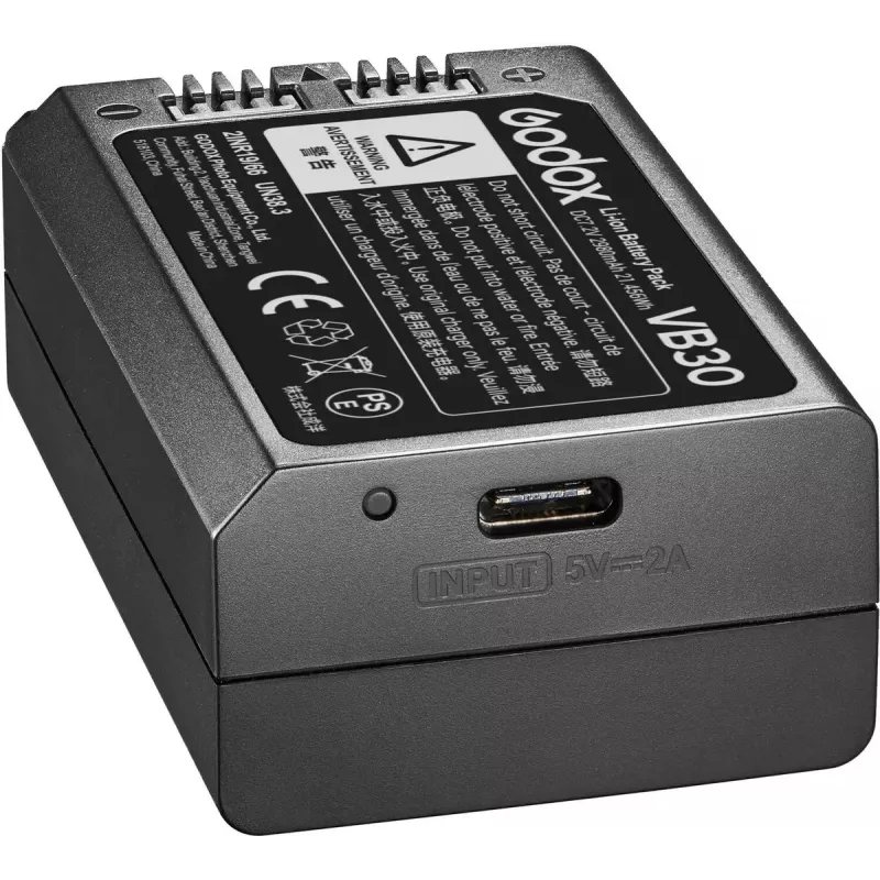 Videokameras zibspuldze Godox V1Pro melna, uzlādes laiks 1,5 s