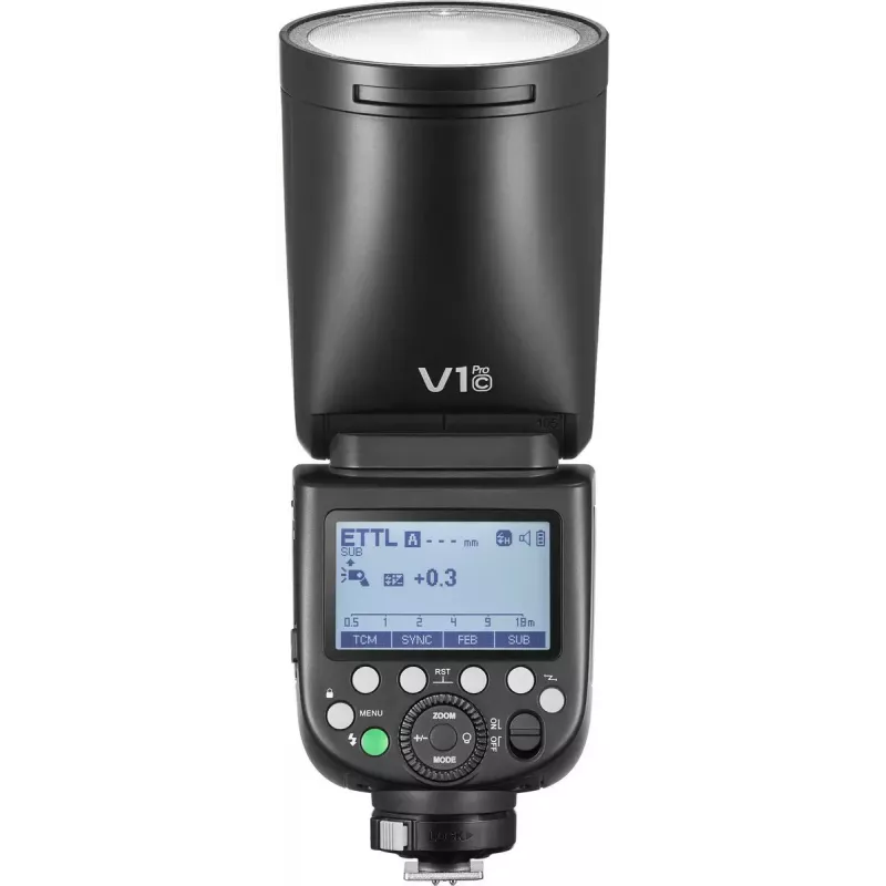 Videokameras zibspuldze Godox V1Pro melna, uzlādes laiks 1,5 s