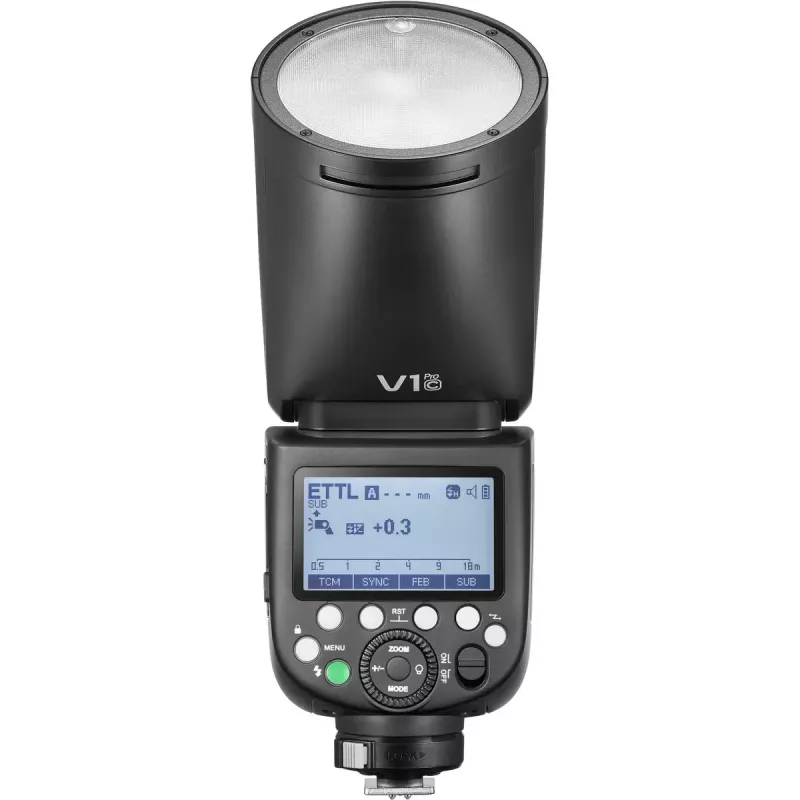 Videokameras zibspuldze Godox V1Pro melna, uzlādes laiks 1,5 s