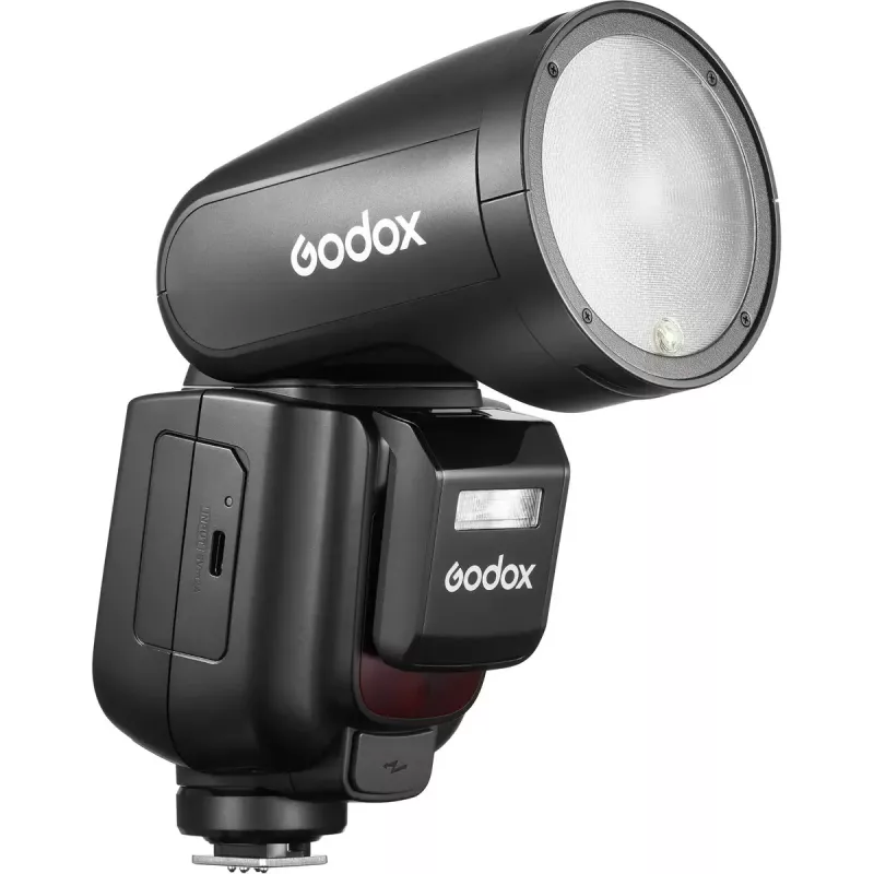 Videokameras zibspuldze Godox V1Pro melna, uzlādes laiks 1,5 s