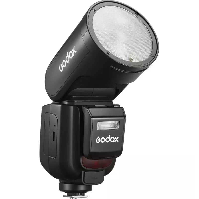 Videokameras zibspuldze Godox V1Pro melna, uzlādes laiks 1,5 s