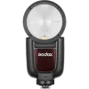 Camcorder flash Godox V1Pro 1.5s recycle time baterija powered Sony Saderīga