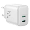 Strāvas lādētājs Joyroom JR-TCF12 divu portu 20W (USB-C x2) balts