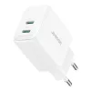 Strāvas lādētājs Joyroom JR-TCF12 divu portu 20W (USB-C x2) balts