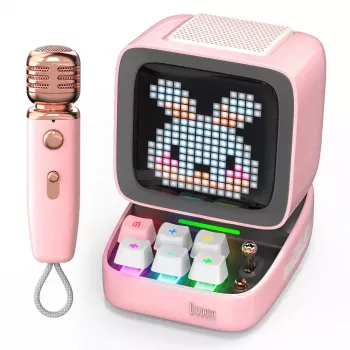 Mono Portable Speaker Divoom Ditoo-Mic Mini Pink