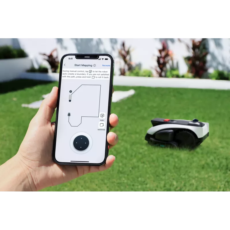Ecovacs GOAT O1200 LiDAR PRO EU Robotizēts zāles pļāvējs ar bateriju Melns, Balts
