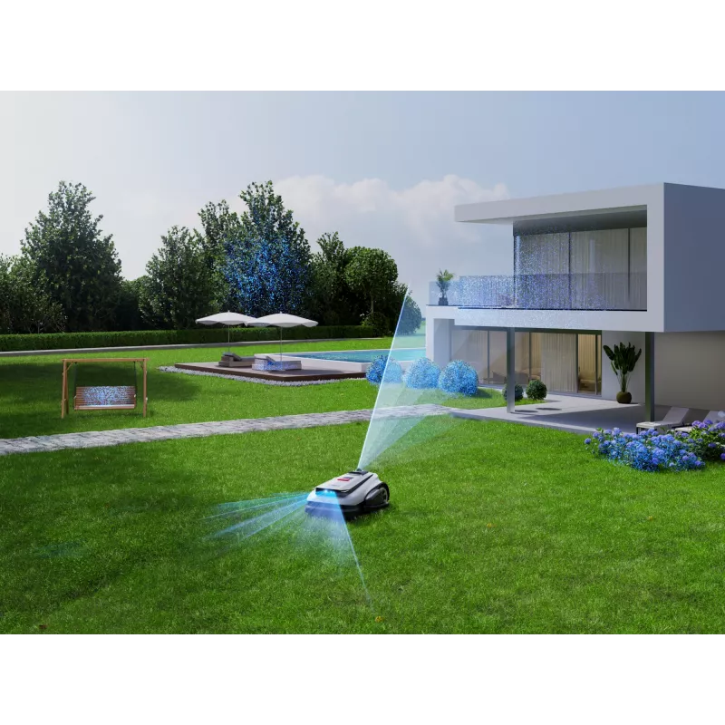 Ecovacs GOAT A1600 LiDAR PRO EU robotizētais zāles pļāvējs ar bateriju Melns, Balts