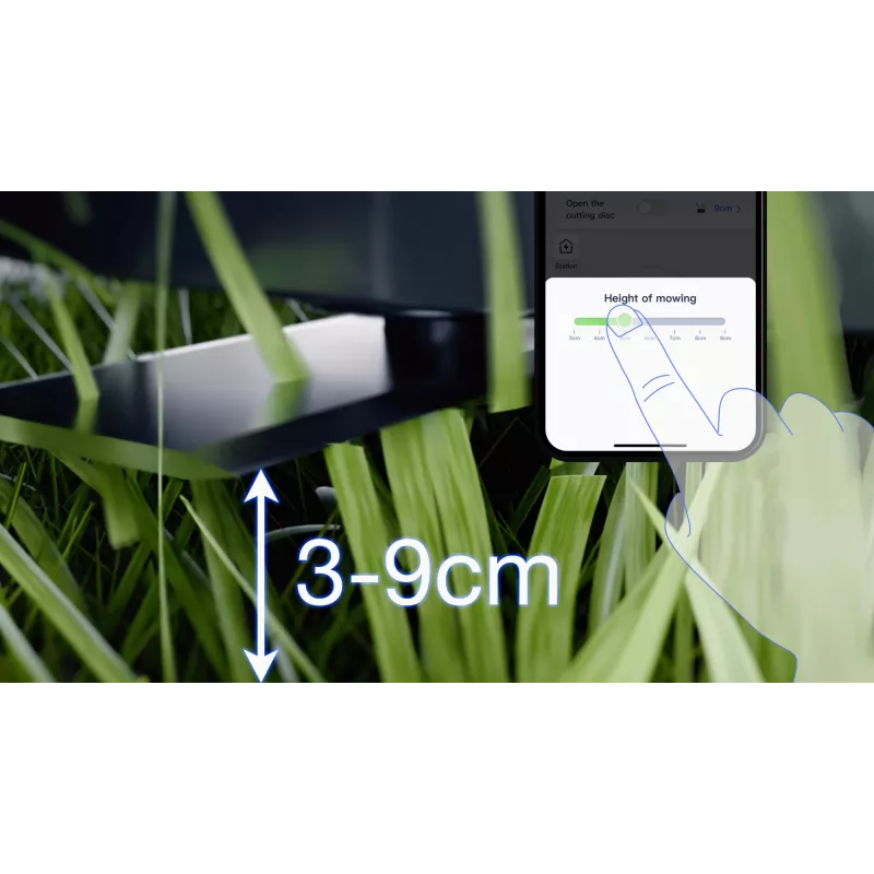 Ecovacs GOAT A1600 LiDAR PRO EU robotizētais zāles pļāvējs ar bateriju Melns, Balts