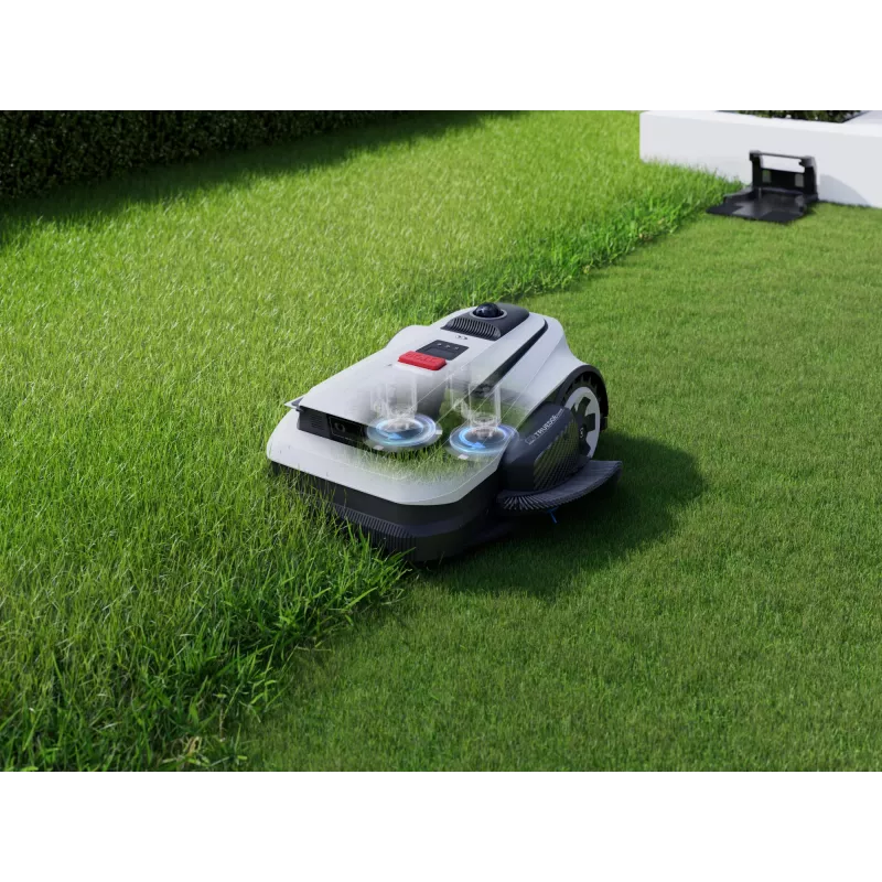 Ecovacs GOAT A1600 LiDAR PRO EU robotizētais zāles pļāvējs ar bateriju Melns, Balts