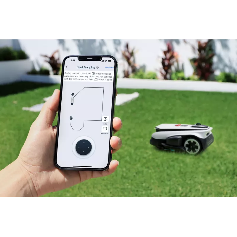 Ecovacs GOAT A1600 LiDAR PRO EU robotizētais zāles pļāvējs ar bateriju Melns, Balts